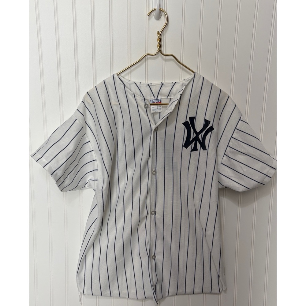 NEW YORK YANKEES Vintage Empire Sporting Goods PinStriped Jersey #10 Size 42 44